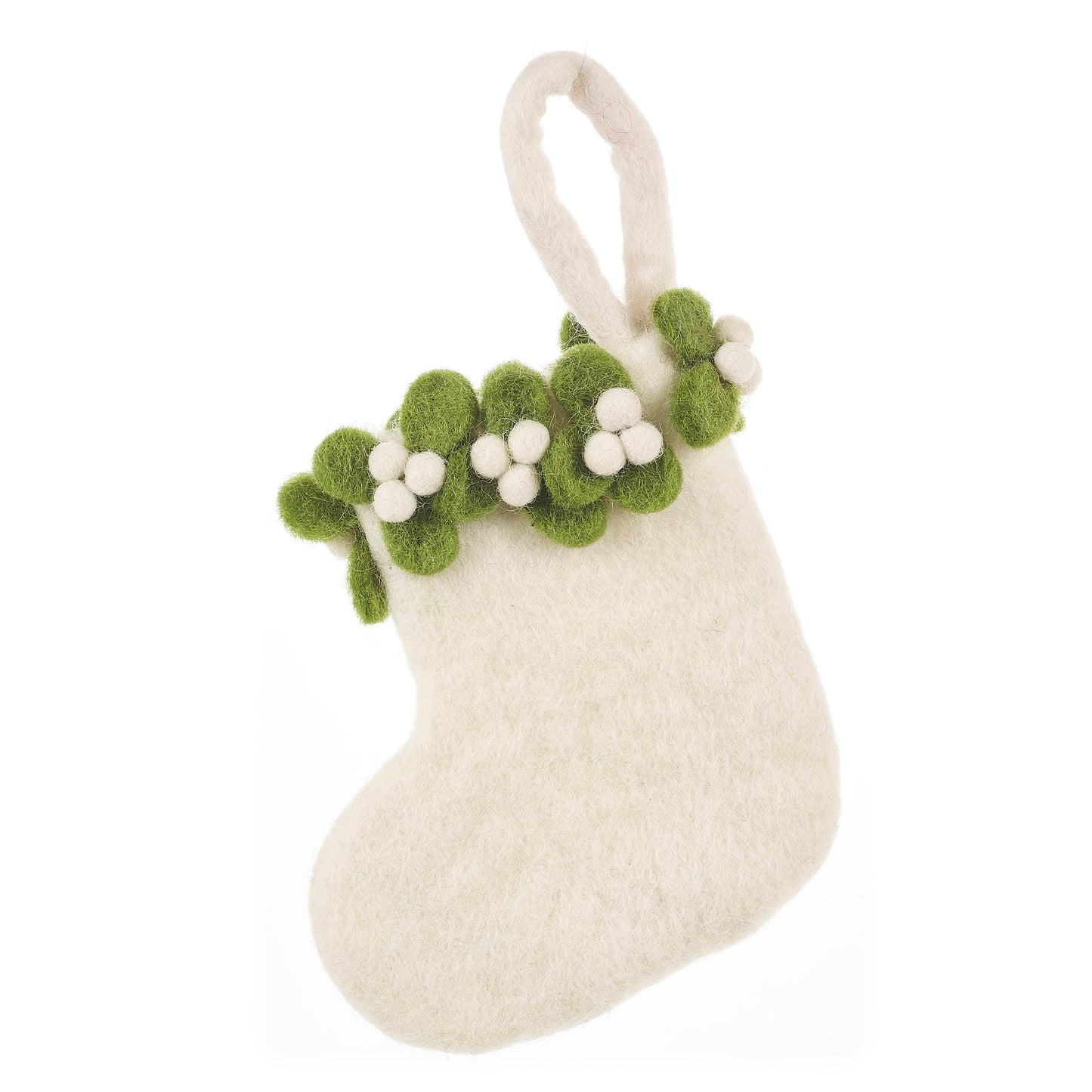 Handmade Felt Mini Christmas Stocking: Christmas Pudding
