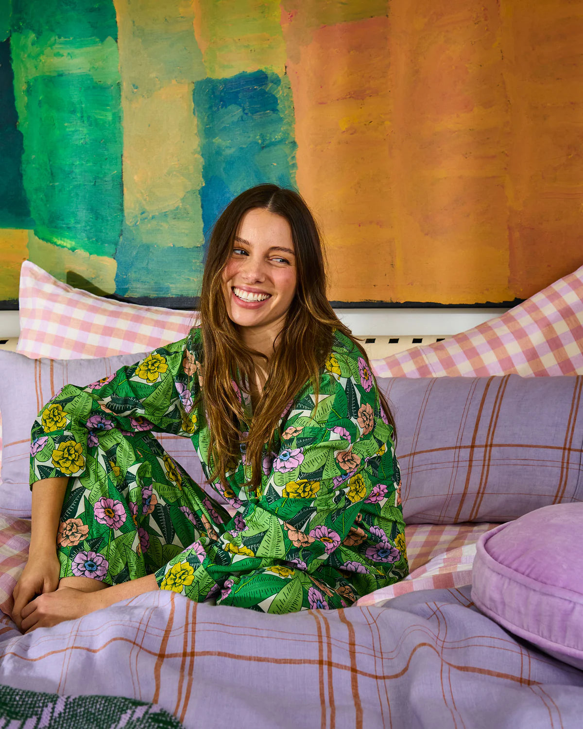 Kip and Co In Bloom Organic Cotton Long Sleeve Pyjamas