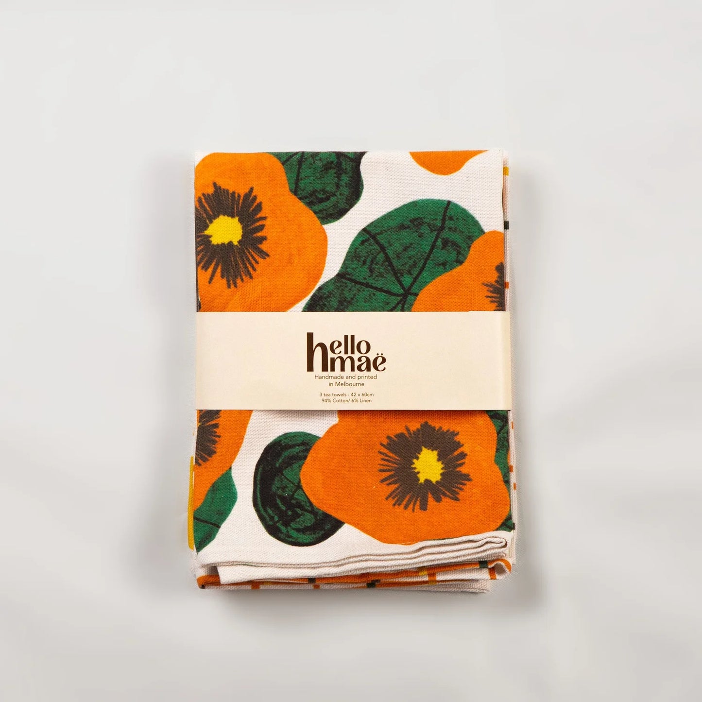 Hello Mae Nasturtium Tea Towel Set