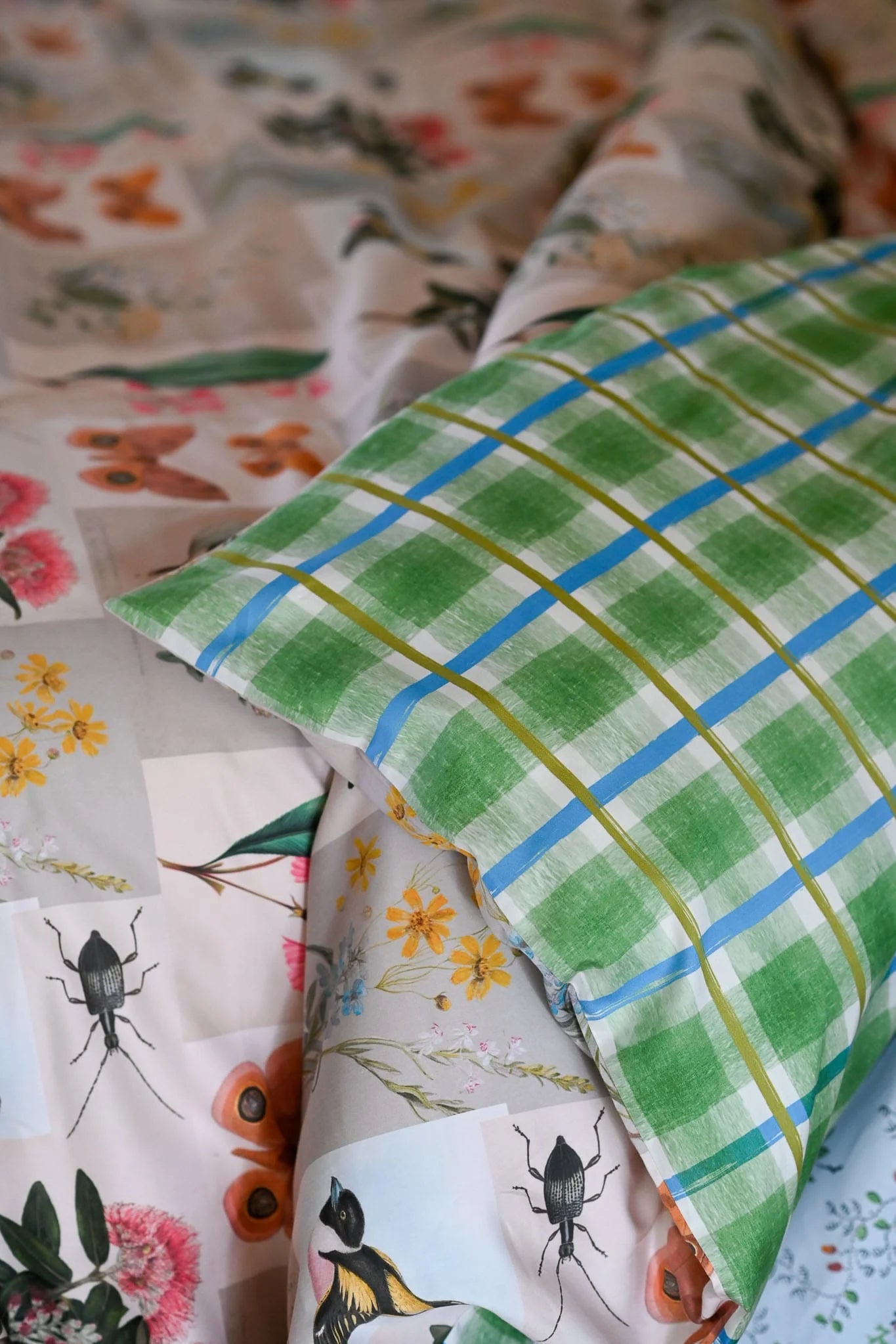 Lazybones Organic Cotton Duvet Cover - Natural World