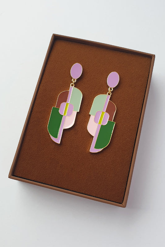 Middle Child Earrings - Labyrinth (green)