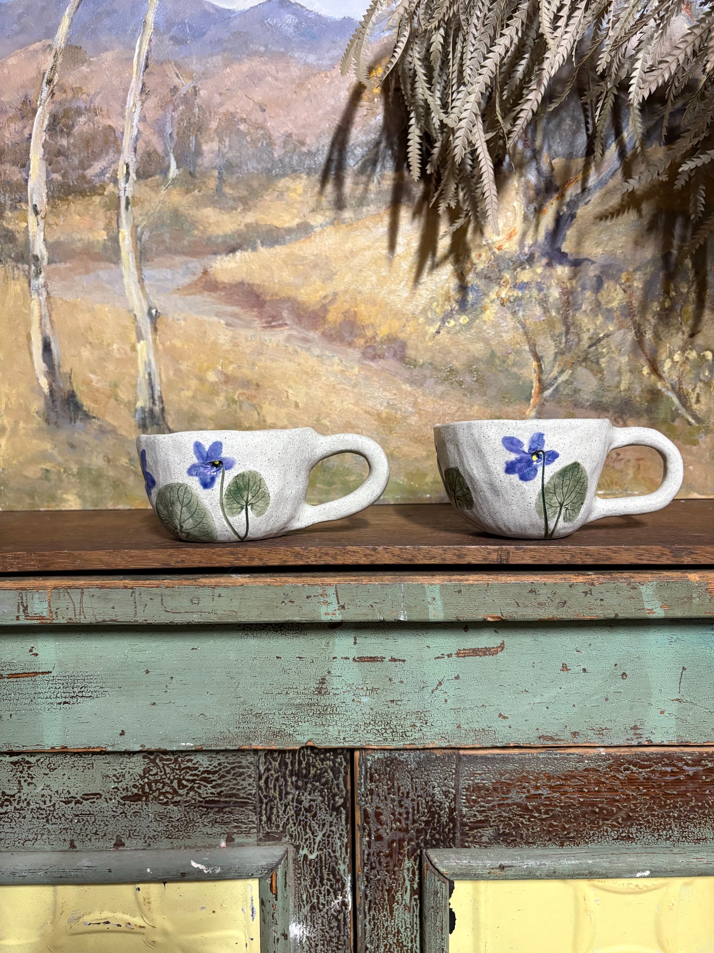 Handmade Ceramic Violet Cup