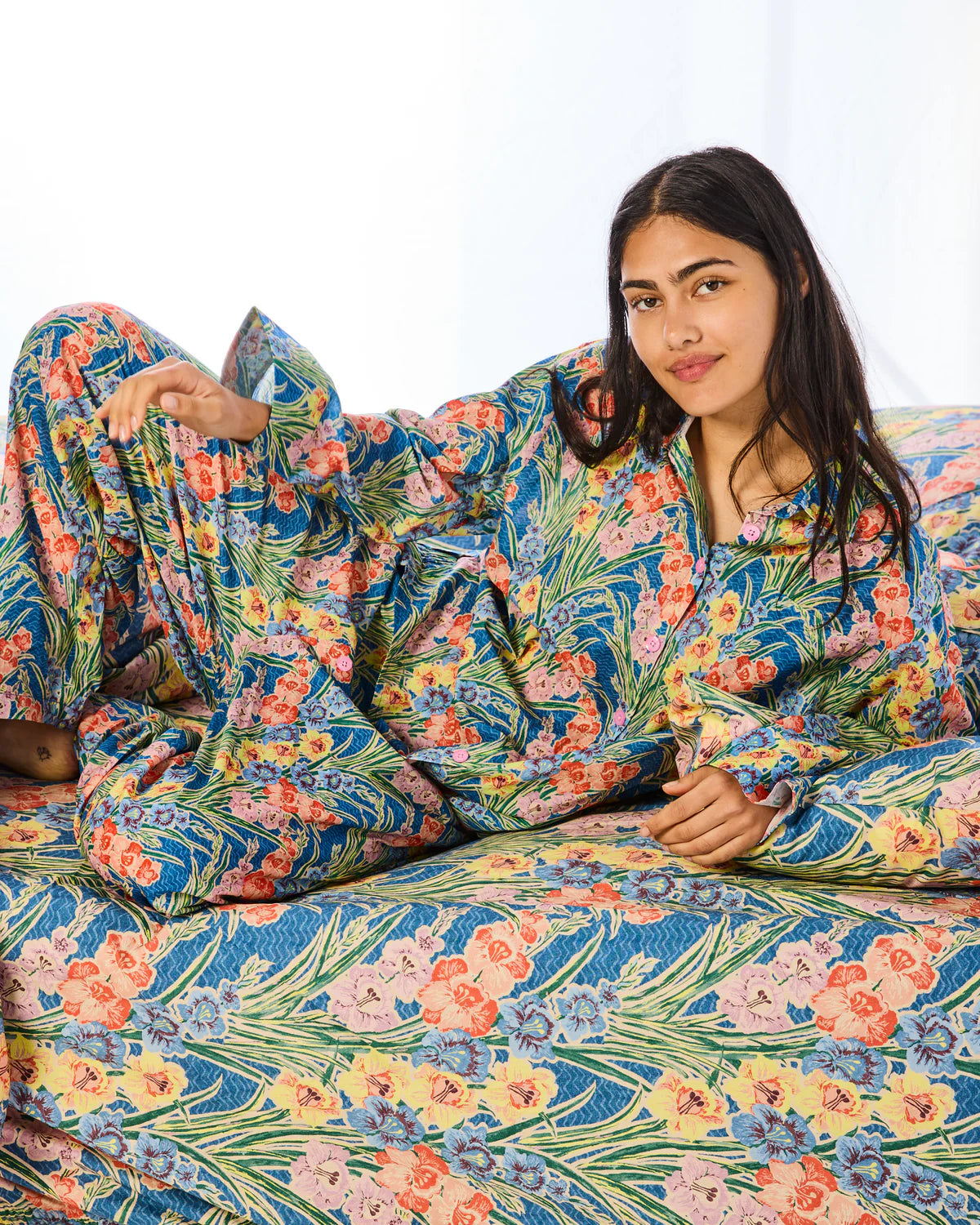 Kip and Co x Anna Spiro Gladiolus Organic Cotton Long Sleeve Pyjamas