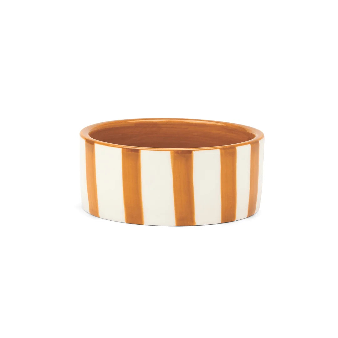 The Izzy Ceramic Wine Coaster - Yellow Stripe