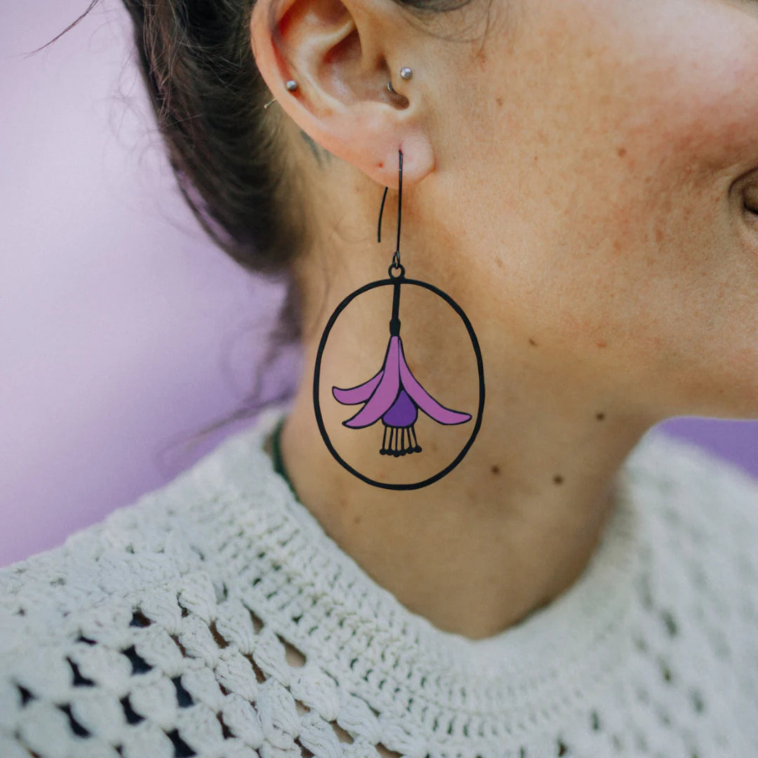 Denz earrings - Fuschia