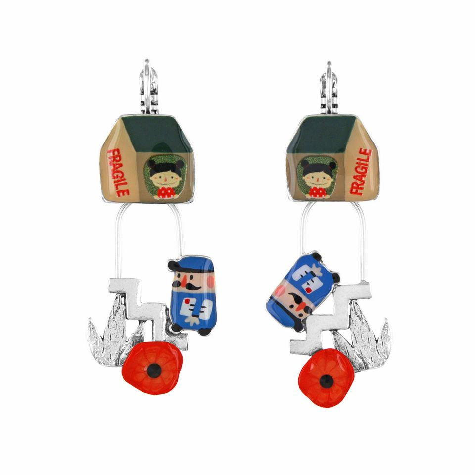 Taratata Jewellery - Pirouette Postman Long Lever Back Earrings