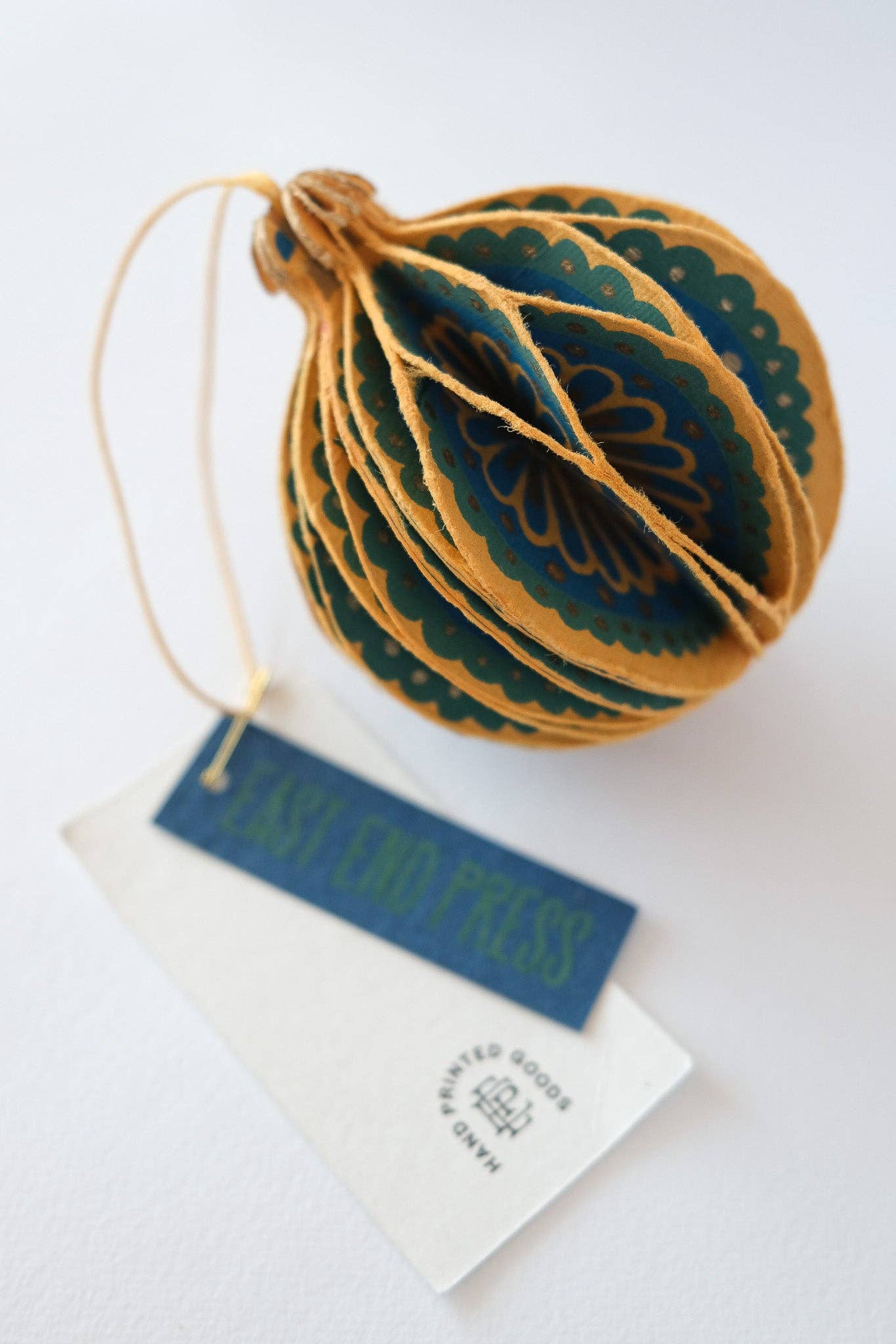 Yellow Bauble Honeycomb Decoration