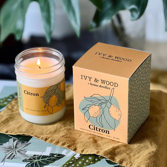 Ivy and Wood Homebody Candle - Citron