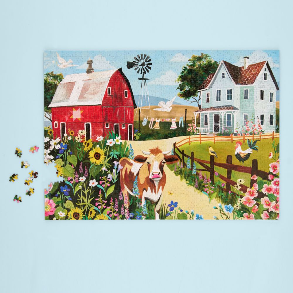 WerkShoppe 1000pc Puzzle - Wildflower Farm