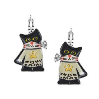 Taratata Jewellery - Super Miaou Lever Back Earrings