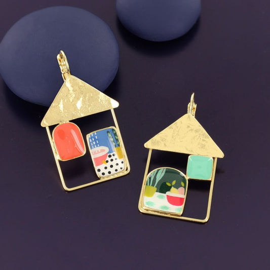Taratata Jewellery - Curieuse House Lever Back Earrings