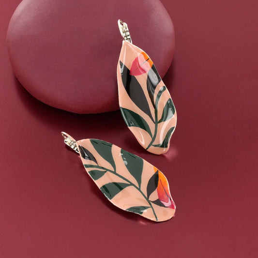 Taratata Jewellery - Amazone Large Leaf Lever Back Earrings