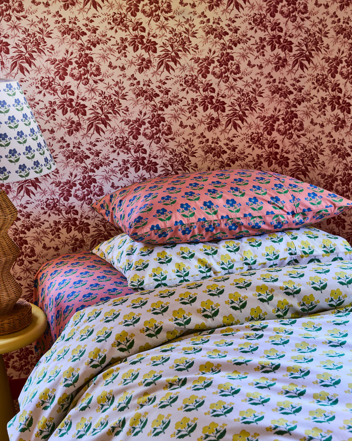 Kip and Co x Anna Spiro Indian Summer Rose Organic Cotton Pillowcase Set - Std