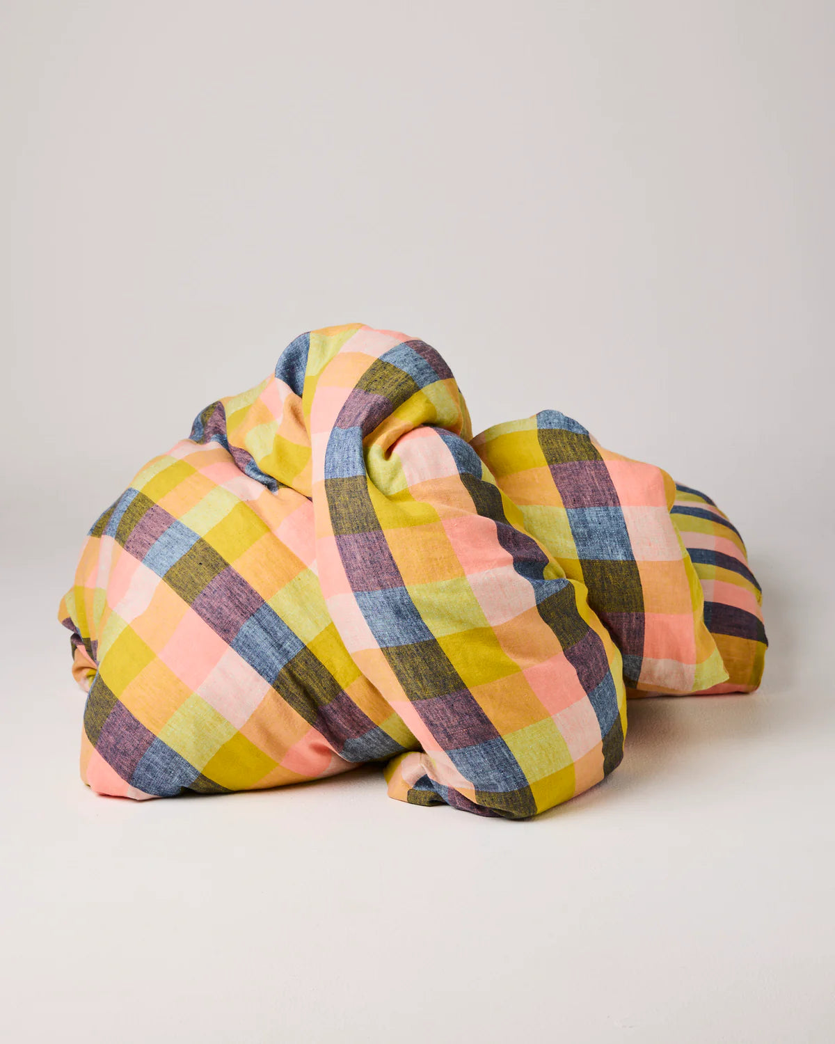 Kip and Co Florida Tartan Linen Quilt Cover
