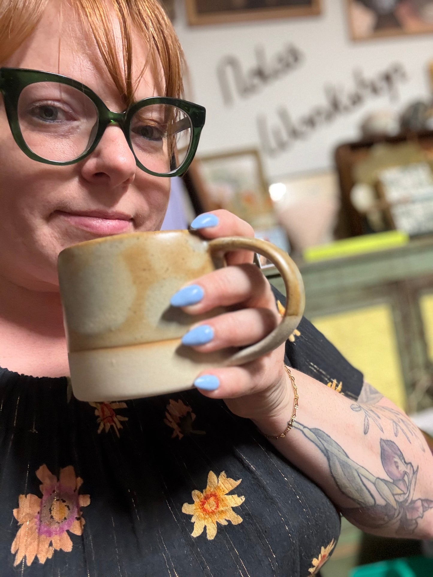 Kim Wallace Ceramic Short Mug - Pebblestone