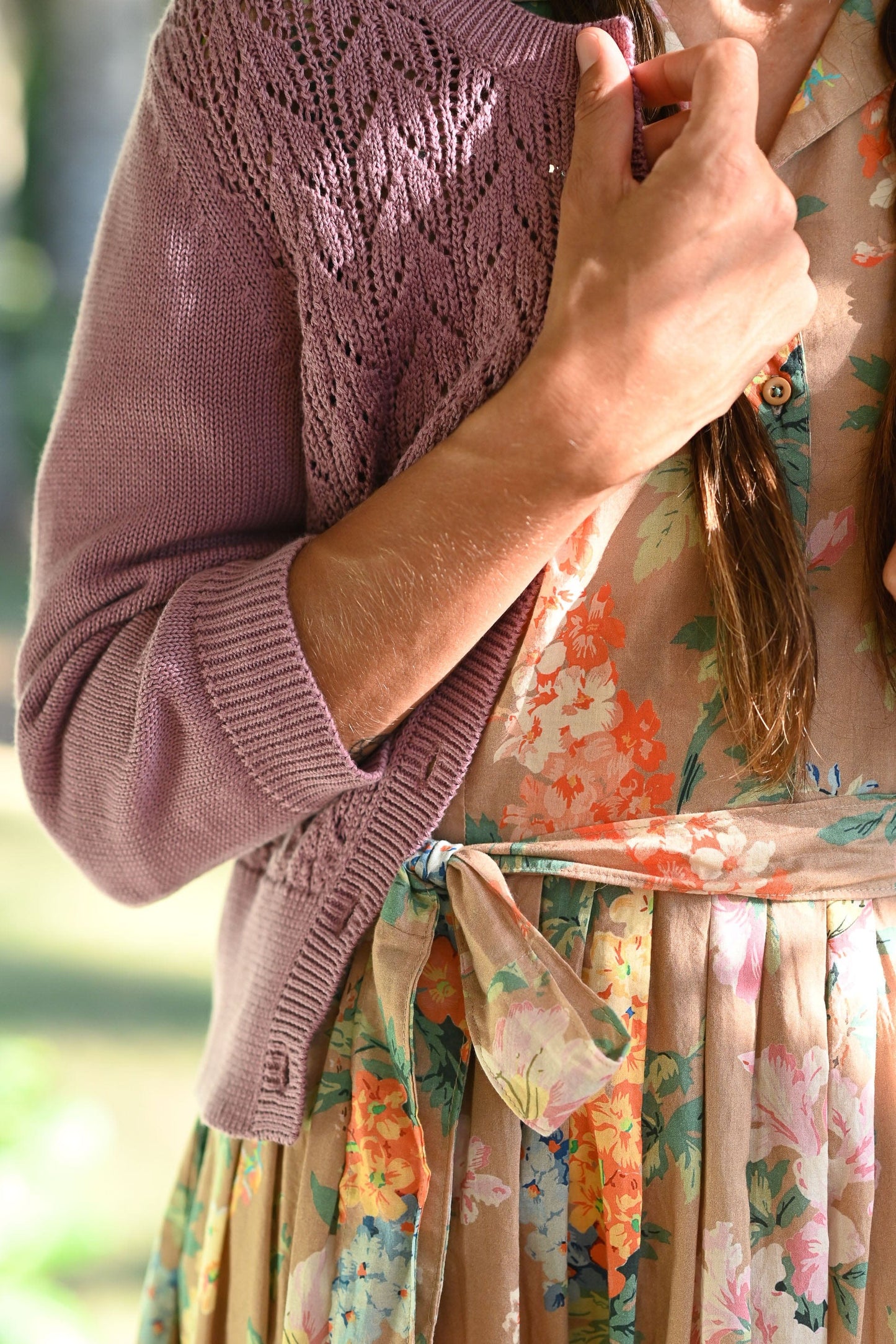 Lazybones Ava Cardigan - Dusty Orchid
