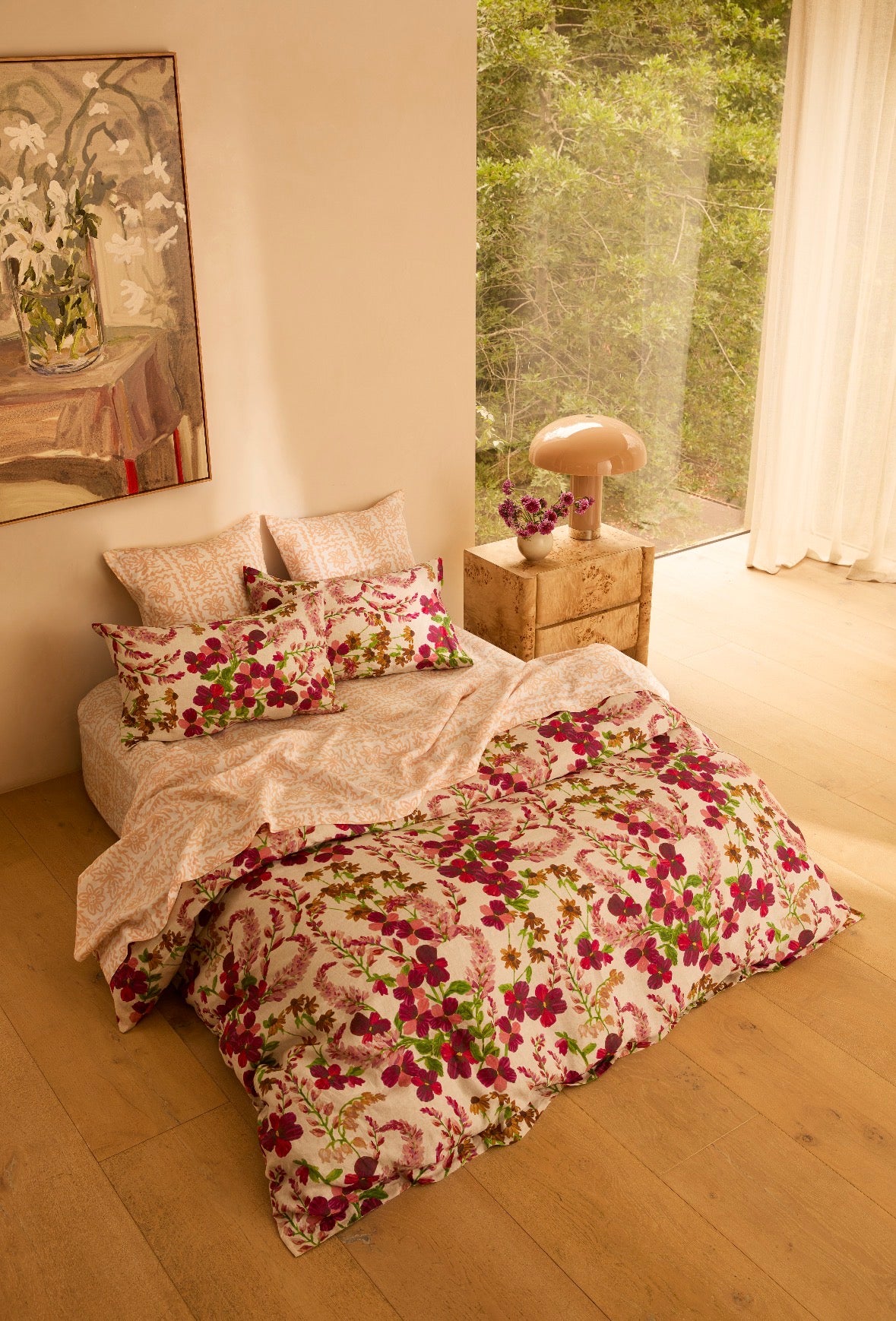 Bonnie and Neil Daisy Buff Fitted Sheet