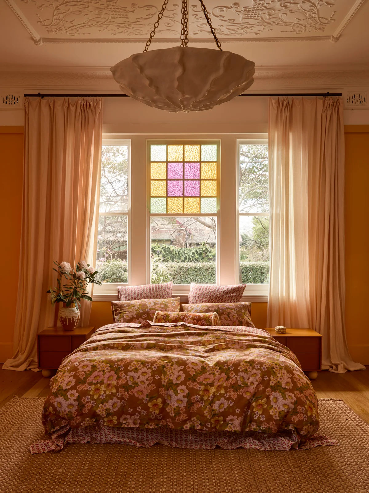 Bonnie and Neil Buttercup Rust Quilt Cover
