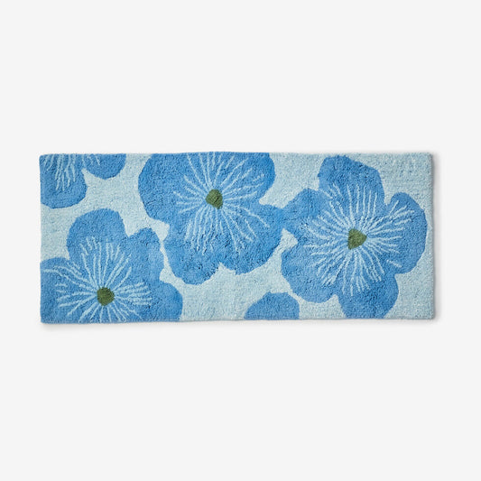 Bonnie and Neil Long Bath Mat - Jardin Blue