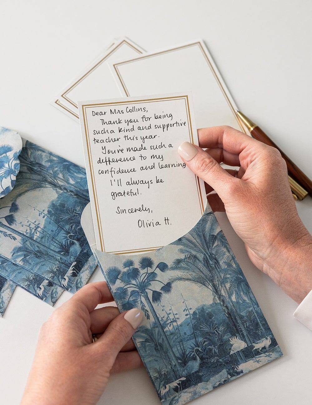 Bespoke Letterpress - Subcontinent 4pk Scallop Notecard Set