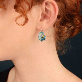 Taratata Jewellery - Chanapé Lever Back Earrings - Blue