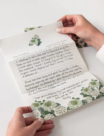 Bespoke Letterpress - Hydrangea A4 Writing Pad