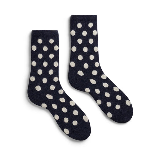 lisa b Women’s Merino Wool and Cashmere Socks - Dot