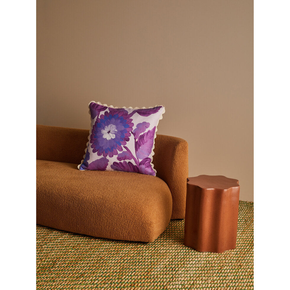 Bonnie and Neil Cushion - Dahlia Violet