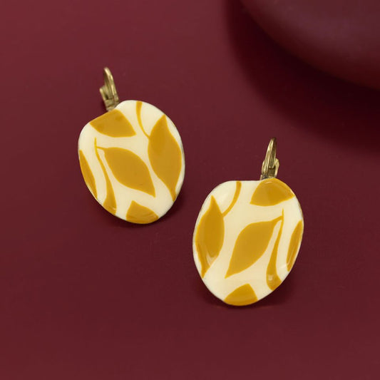 Taratata Jewellery - Kaly Yellow Lever Back Earrings