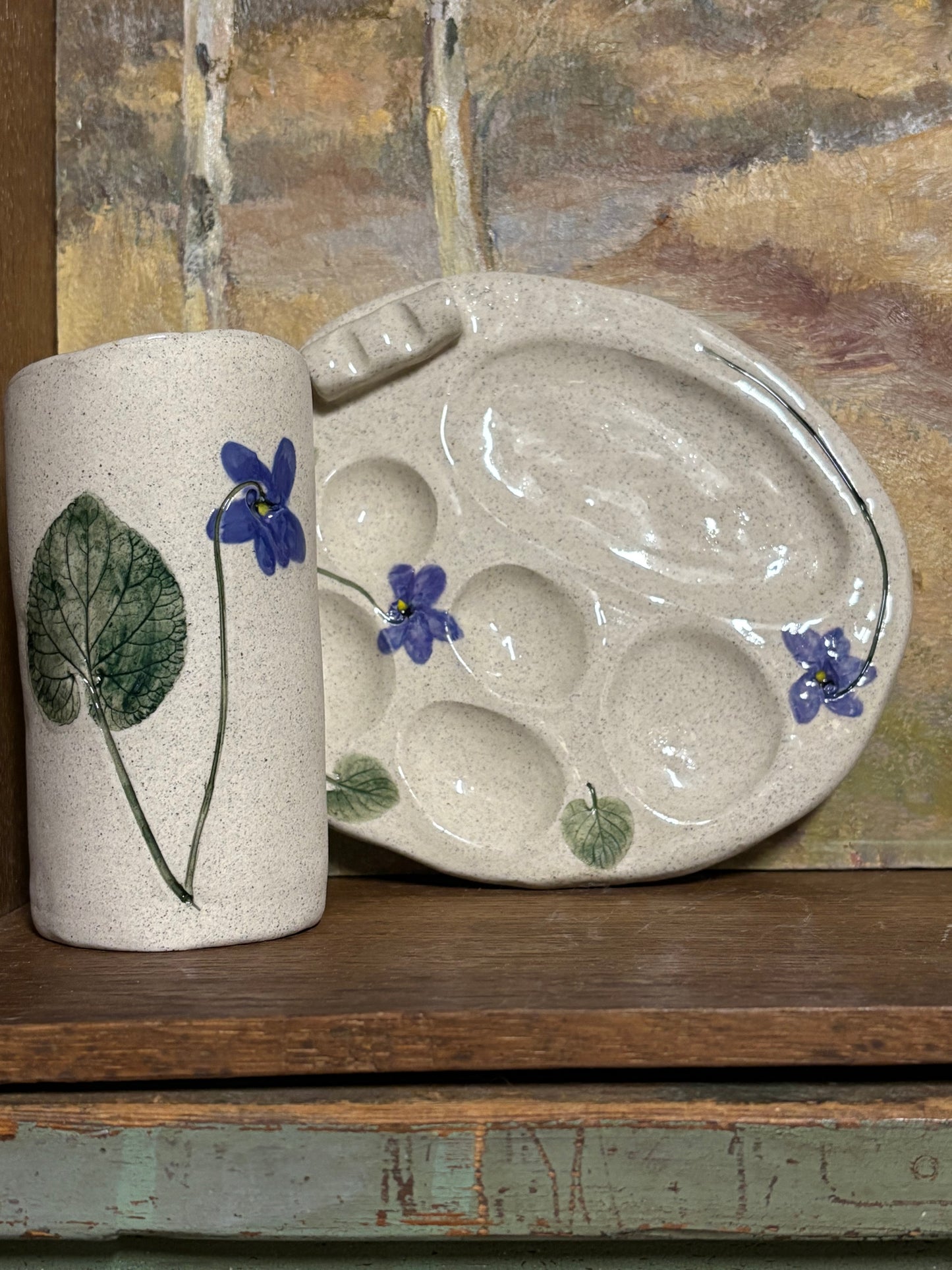 Handmade Ceramic Paint Palette Sets