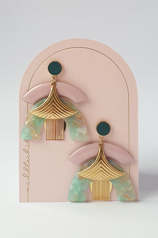 Middle Child Earrings - Anthologie Pink