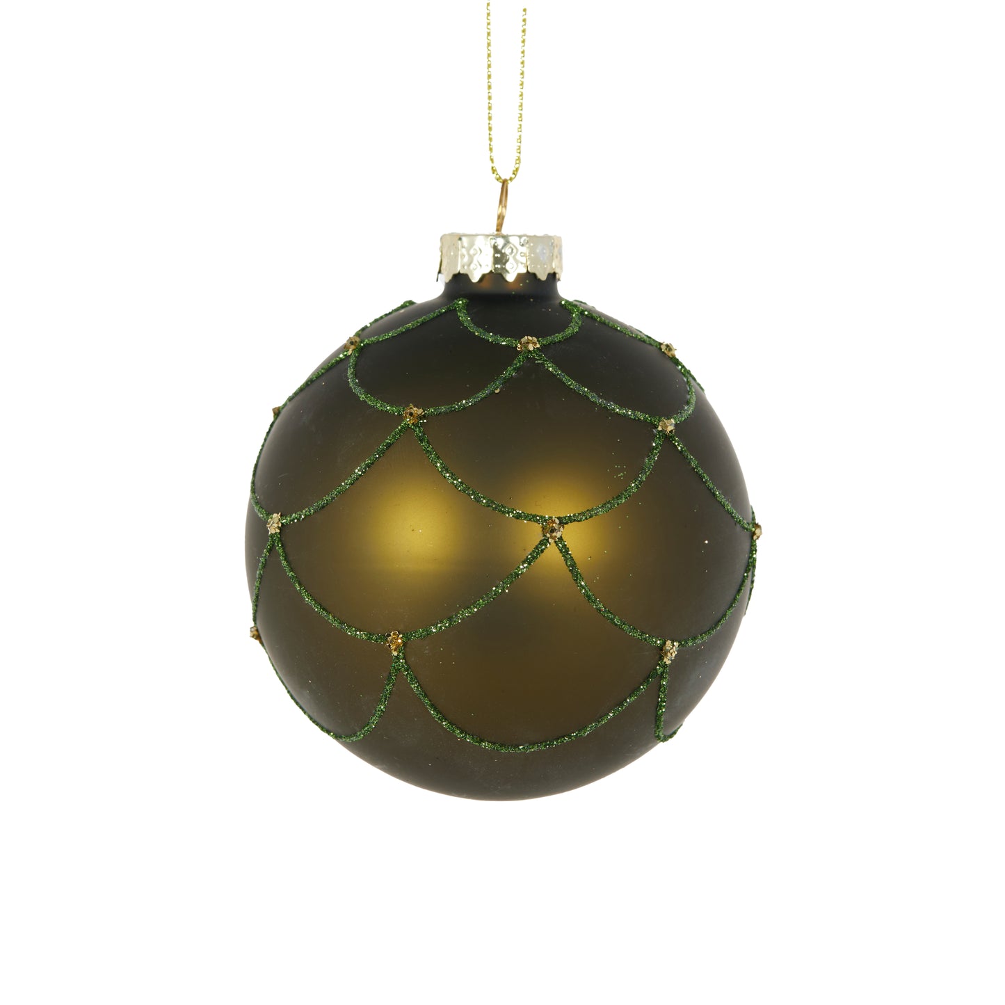 Matte Forest Scallop Bauble Decoration