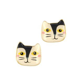 Taratata Jewellery - Alfred Cat Face Stud Earrings