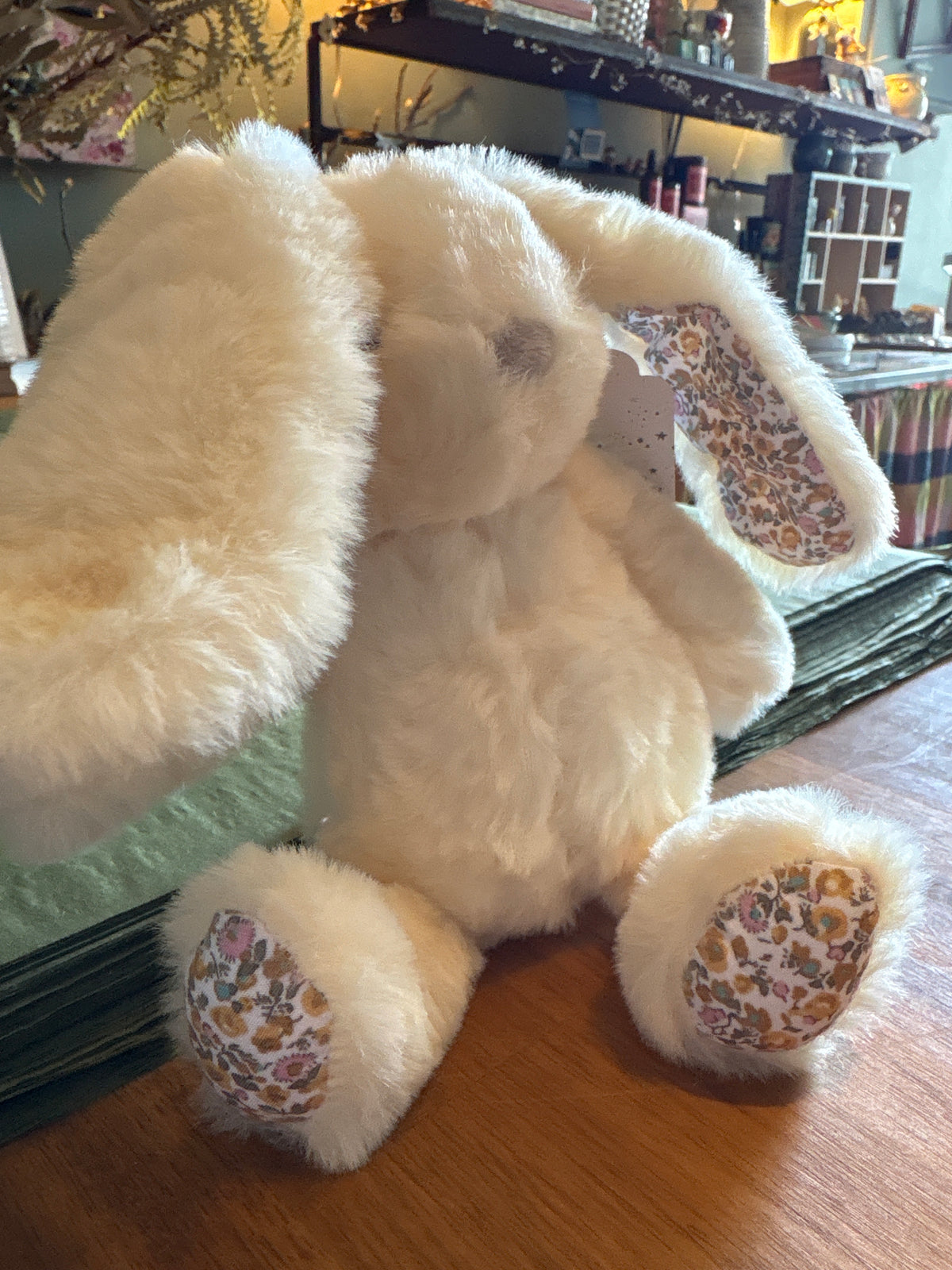 Rattle Bunny with Fabric Ears