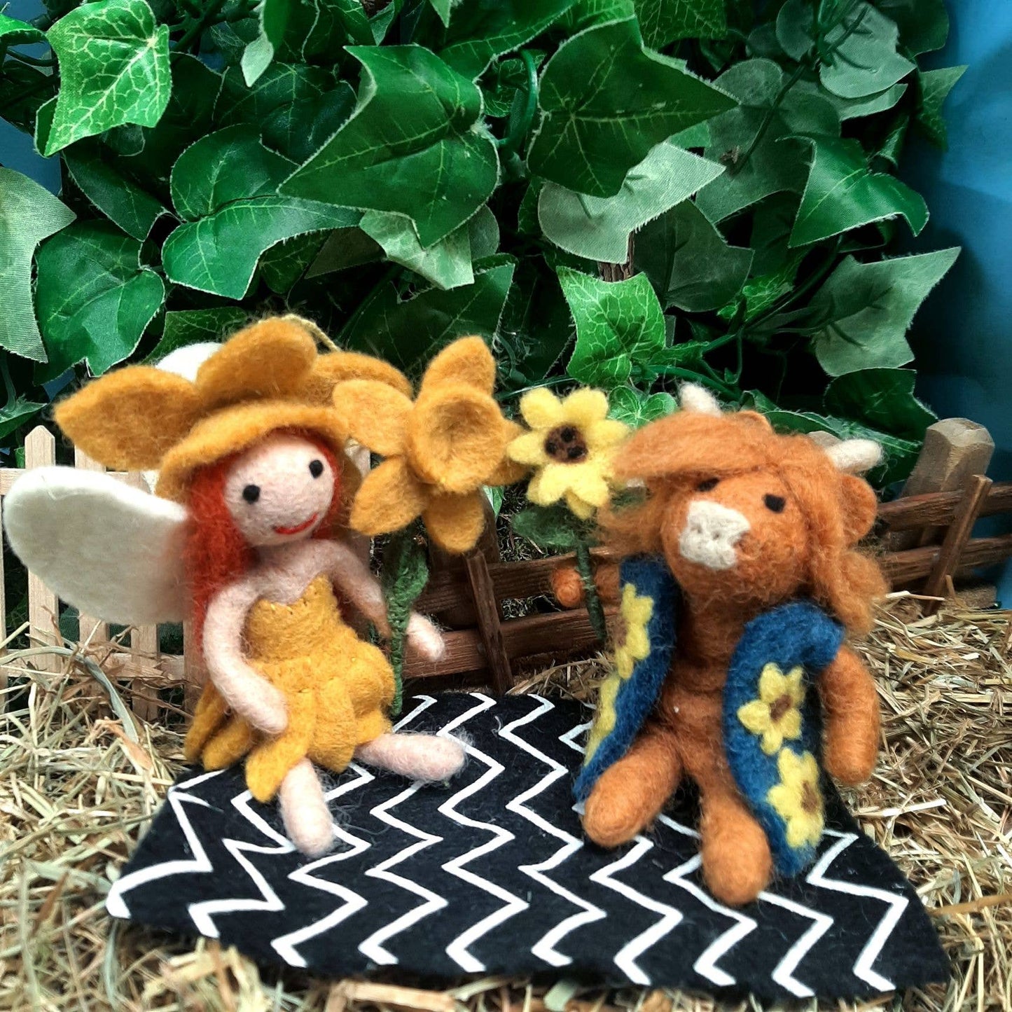 Handmade Felt Harrison the Highland Cow Hanging Decoration