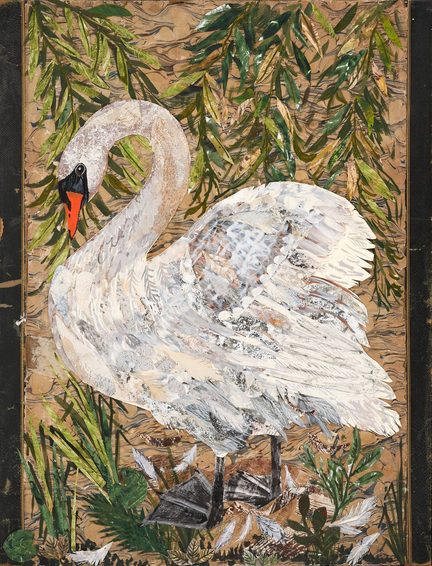 A6 Summer swan greeting card