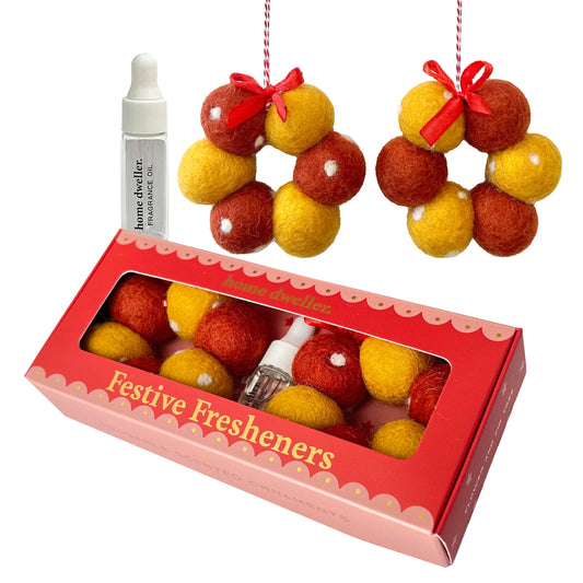 Festive Fresheners - POLKA DOTS - Reusable Scented Ornaments