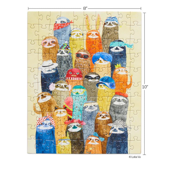 WerkShoppe Snax 100pc Puzzle - Sloth Party