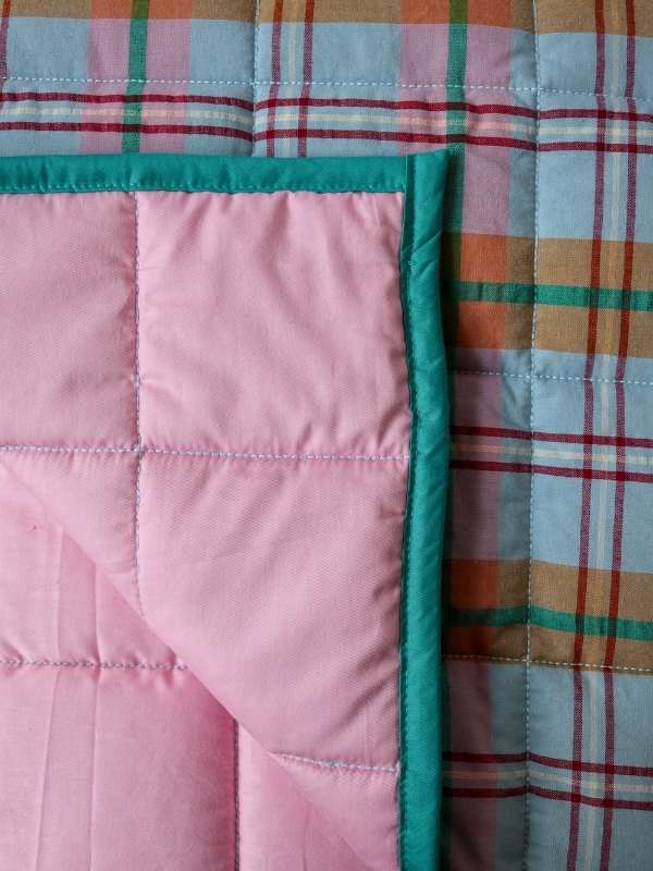 Mosey Me Confetti Plaid Quilted Throw