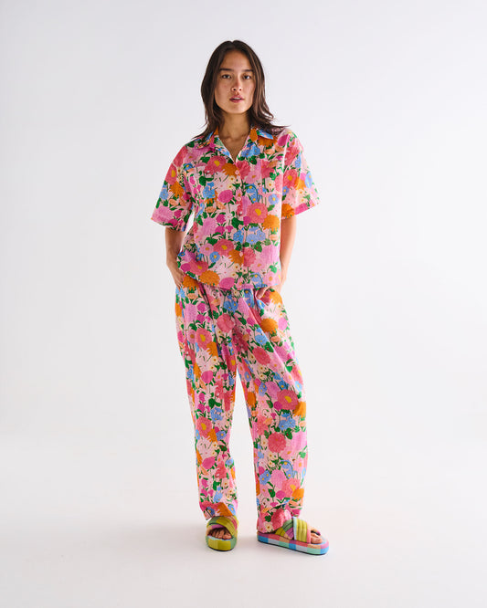 Kip and Co Adult Organic Short Sleeve and Pant Pyjama Set - Follow the Sun