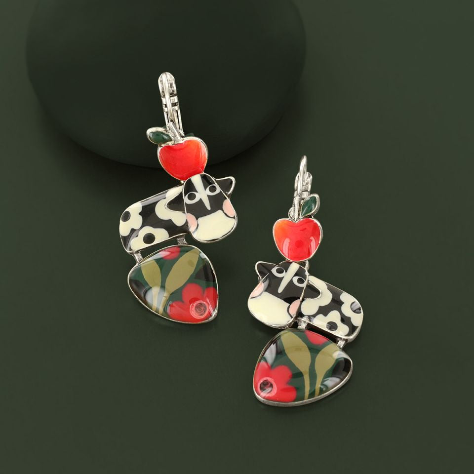 Taratata Jewellery - Daisy Cow Longer Lever Back Earrings