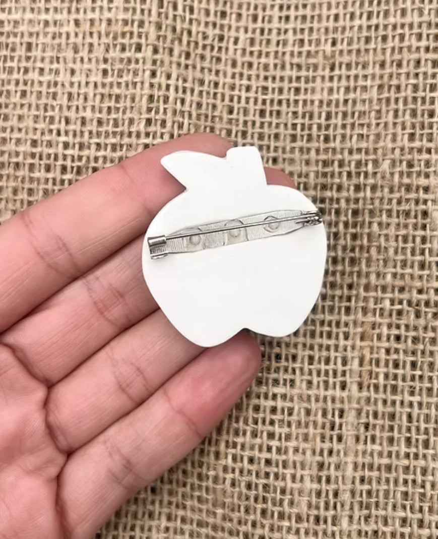 Togetherness Ceramic Brooch - Apple