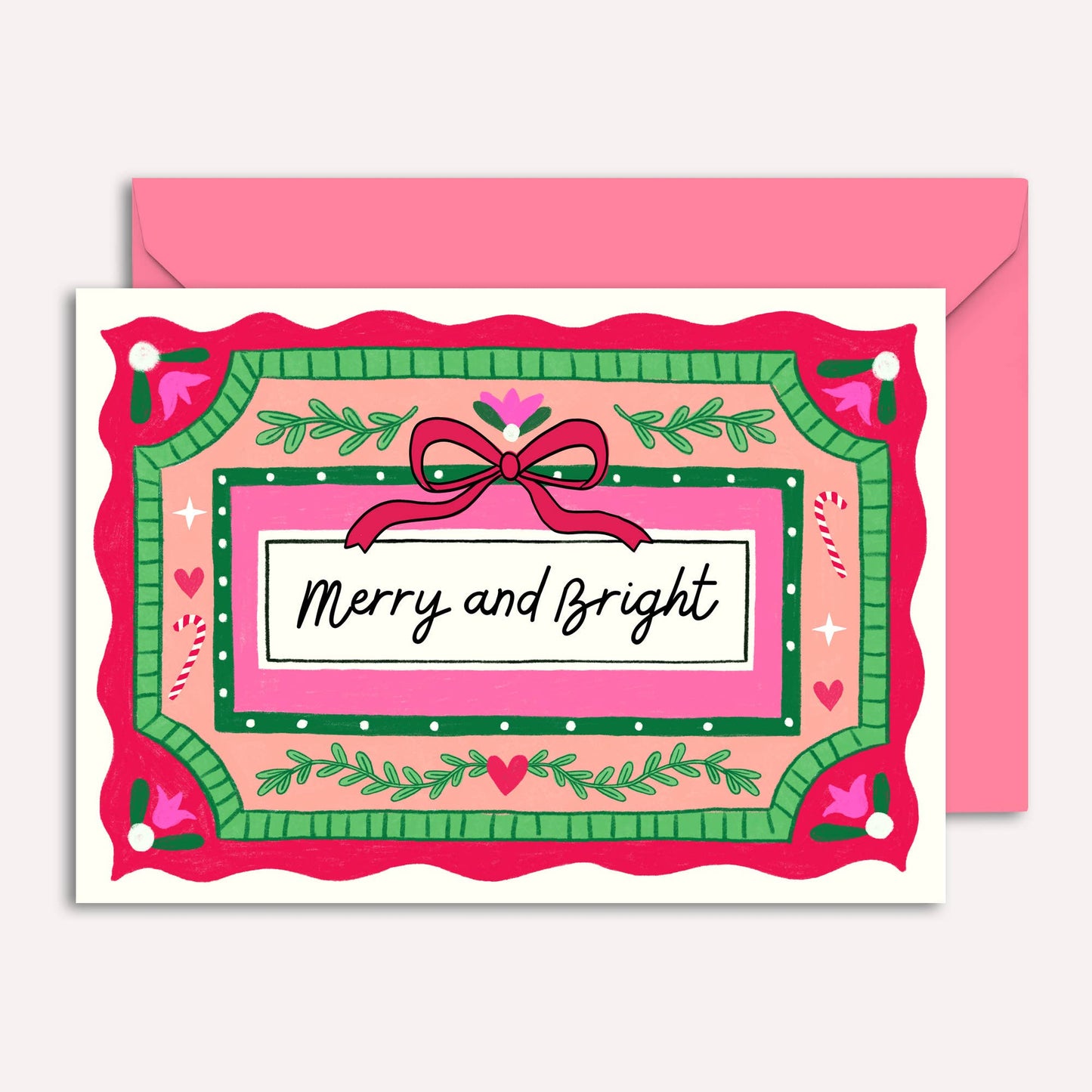 Christmas Card Pack of 4 | Pretty Vintage Illustration