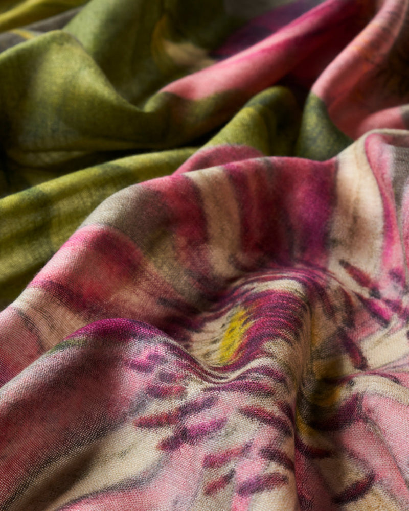 POWDER Oversized Botanicals Wool Scarf