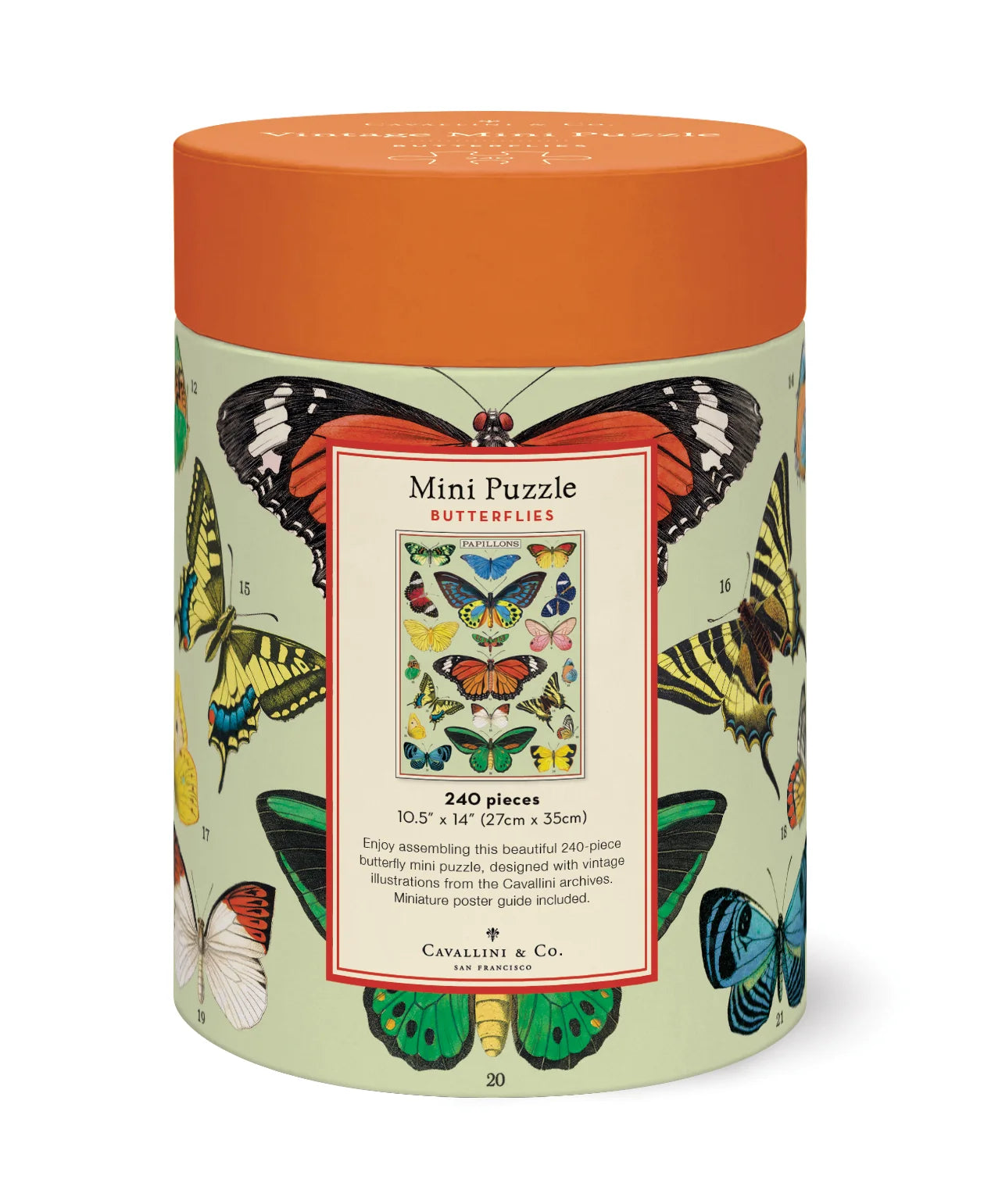Cavallini Vintage Mini Puzzle - Butterflies