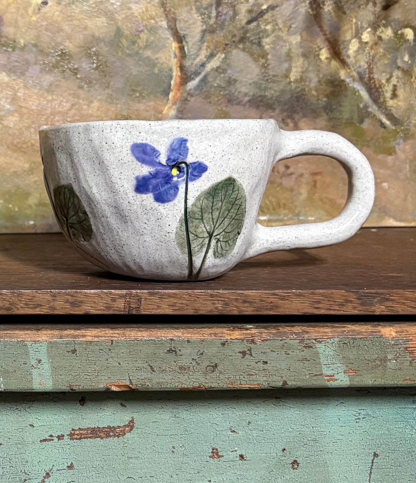 Handmade Ceramic Violet Cup