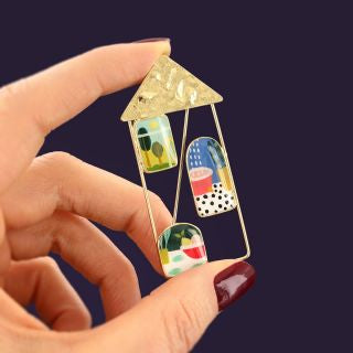 Taratata Jewellery - Curieuse House Brooch - Bath