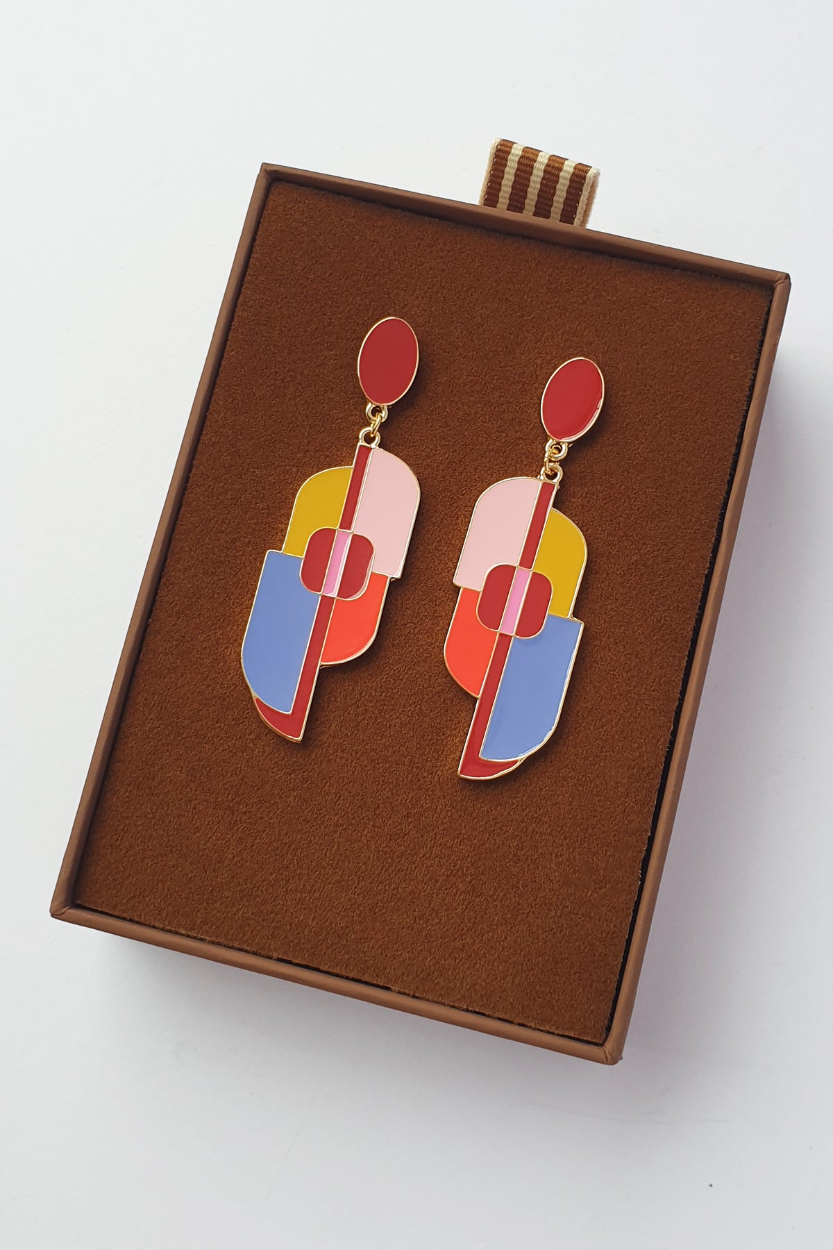 Middle Child Earrings - Labyrinth (red brick)