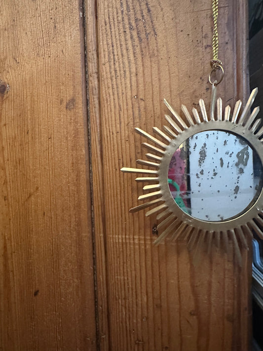 Sunburst Mirror Ornament - Fine
