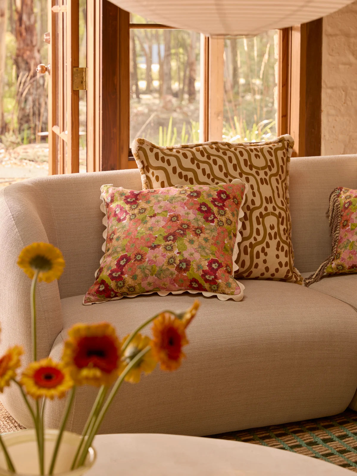 Bonnie and Neil Cushion - Primrose Sunset 50cm